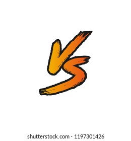 VS. Versus letter logo. Battle vs match, game