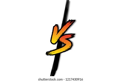 VS. Versus letter logo. Battle vs match, game