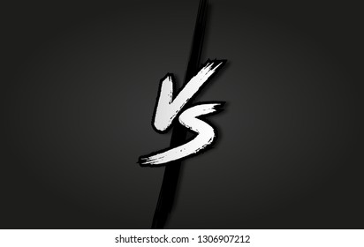 VS. Versus letter logo. Battle vs match, game