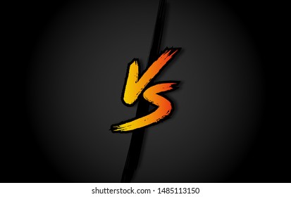 VS. Versus letter logo. Battle vs match, game