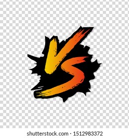 VS. Versus letter logo. Battle vs match, game