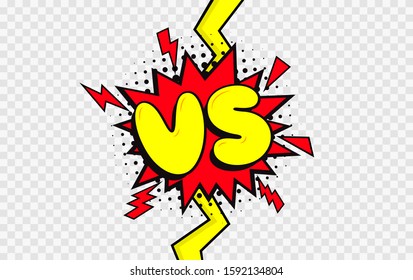 VS. Versus letter logo. Battle vs match, game