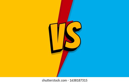 VS. Versus letter logo. Battle vs match, game