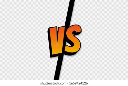 VS. Versus letter logo. Battle vs match, game
