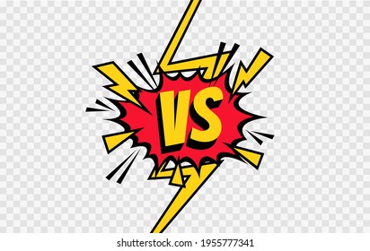 VS. Versus letter logo. Battle vs match, game