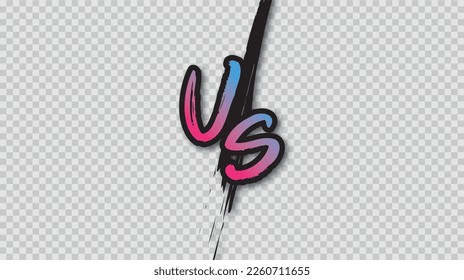 VS. Versus letter logo. Battle vs match, super game