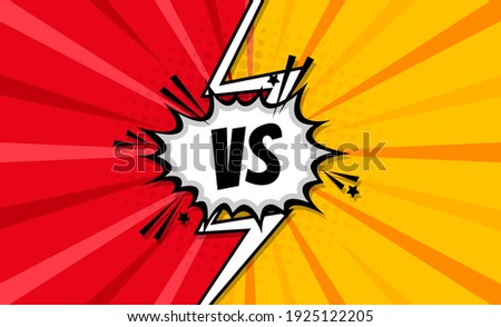 VS. Versus letter logo. Battle vs match, game