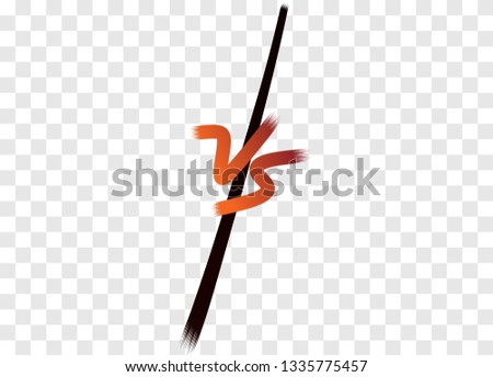 VS. Versus letter logo or icon. Battle vs match, game - Vector illustration