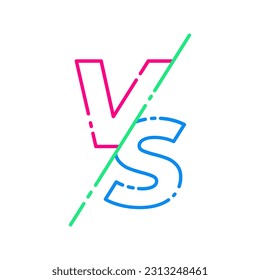 Inspiración en el diseño del logotipo de VS o Versus Letters