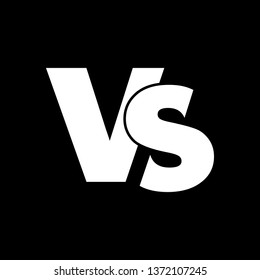 VS versus letters. logo or symbol for confrontation. vector logo icon isolated