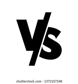 VS versus letters. logo or symbol for confrontation. vector logo icon isolated