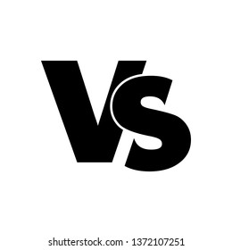 VS versus letters. logo or symbol for confrontation. vector logo icon isolated