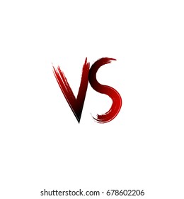 vs versus letters vector illustration  battle logo emblem 