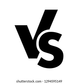 VS versus letters vector logo icon isolated on white background. VS versus symbol for confrontation or opposition design concept