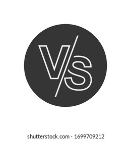 VS versus Buchstaben Vektorillustration Logo-Symbol einzeln auf weißem Hintergrund. VS versus Symbol für Konfrontation oder Oppositionsdesign