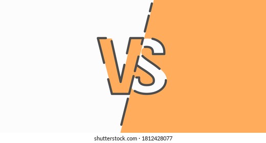 VS versus letters vector logo icon isolated on white background