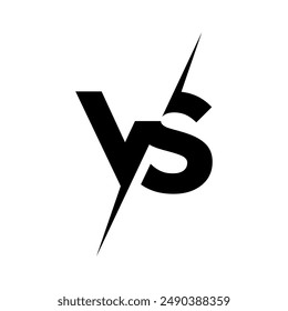 VS versus letters vector logo icon isolated on white background. VS versus symbol for confrontation or opposition design concept