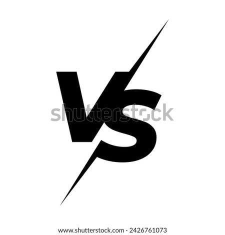 VS versus letters vector logo icon isolated on white background. VS versus symbol for confrontation or opposition design concept