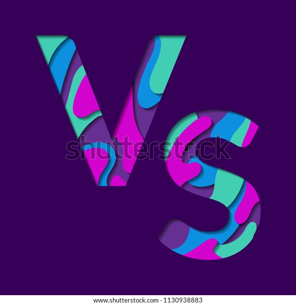 Vs Versus Letters Vector Logo Icon Stock Vector Royalty Free