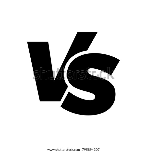 白い背景にvsと文字のベクター画像ロゴアイコン 対立や反対のデザインコンセプトの対象となる対象 のベクター画像素材 ロイヤリティフリー