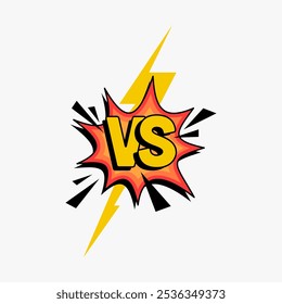 Vs oder versus Logo für Kampf oder Kampf Spiel flachen Cartoon-Symbol