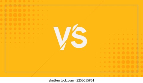 Vs or versus poster concept in cartoon design style. Battle background illustration.