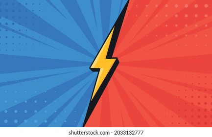 VS. Versus screen. Das Konzept von Schlacht, Wettbewerb, Duell oder Vergleich. Vektorgrafik.
