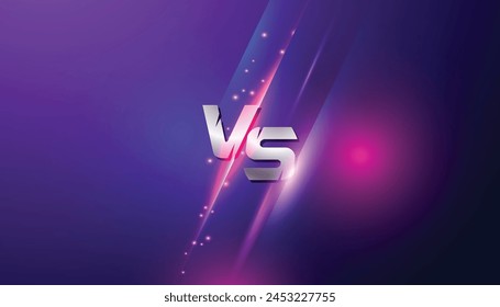 vs versus screen for fight battle or comparison futuristic banner and colorful lower third for soccer football sports vector Background