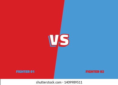 VS Versus screen, Vector Illustration 