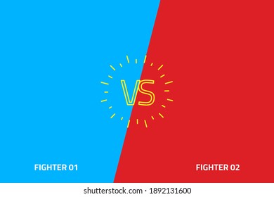 VS Versus screen, Vector Illustration 