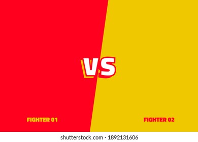 VS Versus Screen, Vector Illustration 