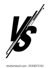 VS, versus Zeichen, Vektorgrafik, VS versus Symbol für Konfrontation oder Opposition Design Konzept, versus Logo für isoliert, VS Letter Design, Versus VS Icon Vektor.