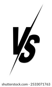 VS, versus Zeichen, Vektorgrafik, VS versus Symbol für Konfrontation oder Opposition Design Konzept, versus Logo für isoliert, VS Letter Design, Versus VS Icon Vektor.