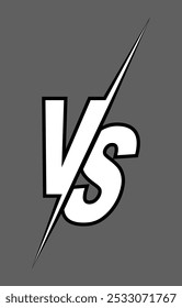 VS, versus Zeichen, Vektorgrafik, VS versus Symbol für Konfrontation oder Opposition Design Konzept, versus Logo für isoliert, VS Letter Design, Versus VS Icon Vektor.