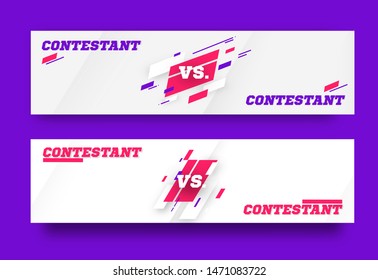 VS. Versus. space for text. vector illustration.vs banner. football, basketball, soccer flyer. vector illustration. 