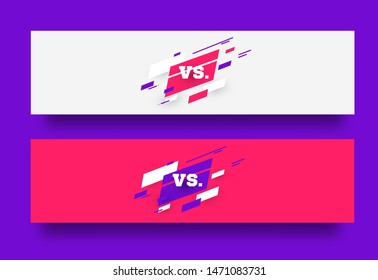 VS. Versus. space for text. vector illustration.vs banner. football, basketball, soccer flyer. vector illustration. 