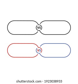 VS, versus. Vector Background illustration template