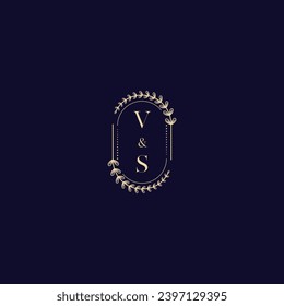VS wedding initial logo in high quality professional design that will print well across any print media