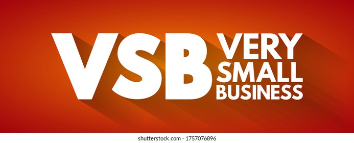 VSB - Very Small Business acronym, business concept background