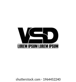 VSD-Brief-Monogramm-Logo-Design, Vektorgrafik