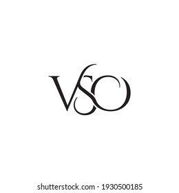 VSO letter combined icon. vector illustration.
