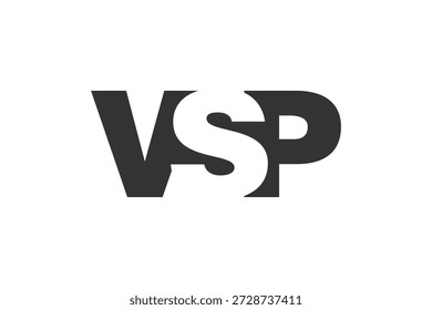 Design do logotipo VSP. letra inicial V S P estilo de fonte em negrito para start-ups de tecnologia, consultoria, marca corporativa. Nome criativo da empresa, manchetes identidade tipográfica, logotipo moderno. Ilustração vetorial.