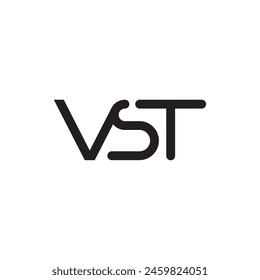 VST-Buchstabe Logo Design Vektorgrafik