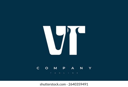 VT Abstract Geometric Logo Design. Modern and elegant logo design with simplistic typography elements, showcasing branding excellence.