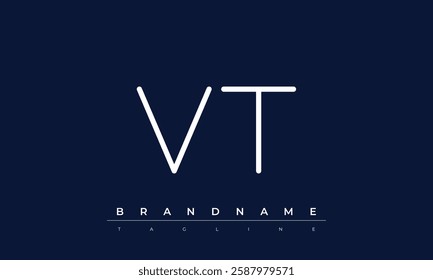 VT Abstract letter logo. This logo icon incorporate with abstract shape in the creative way