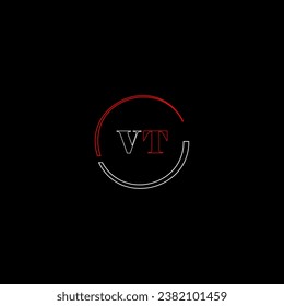 VT creative modern letters logo design template