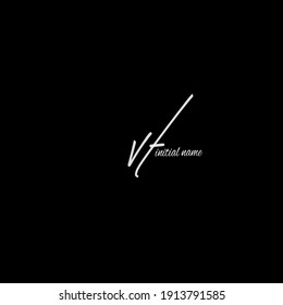 Vt handwritten logo for identity