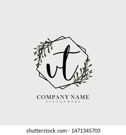 VT Initial beauty floral logo template