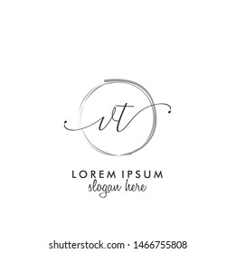 VT Initial beauty monogram logo vector