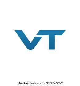 VT initial company blue swoosh logo